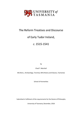 The Reform Treatises and Discourse of Early Tudor Ireland, C