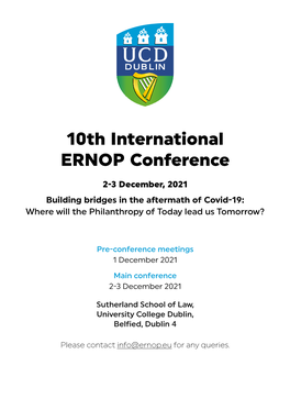 10Th International ERNOP Conference