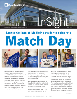 Lerner College of Medicine Students Celebrate Match Day