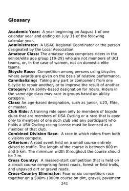 2017 USA Cycling Rulebook