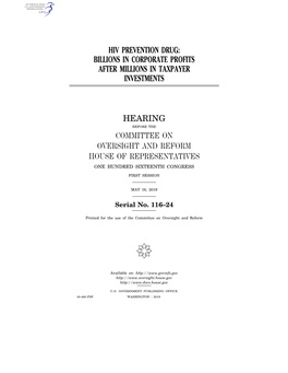 Hiv Prevention Drug: Billions in Corporate Profits After Millions in Taxpayer Investments