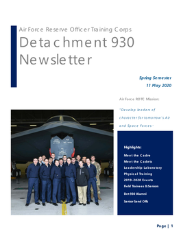 Detachment 930 Newsletter