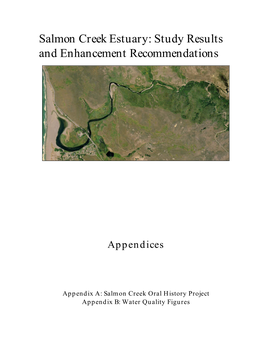 Salmon Creek Estuary: Study Results and Enhancement Recommendations