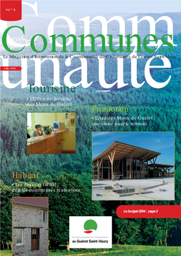 Magazine D’Information De La Communauté De Communes De Guéret Saint-Vaury