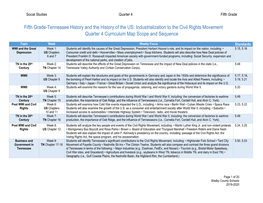 Fifth Grade-Tennessee History and the History of the US: Industrialization to the Civil Rights Movement Quarter 4 Curriculum Map Scope and Sequence