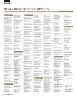 Newly Registered Companies