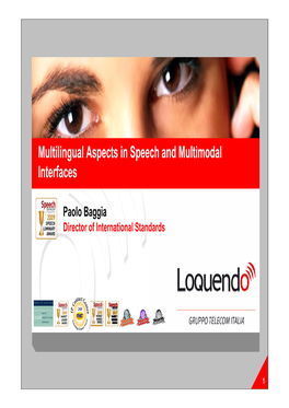 Multilingual Aspects in Speech and Multimodal Interfaces
