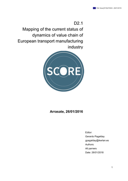 D2.1 Mapping of the Current Status of Dynamics of Value Chain of European Transport Manufacturing Industry