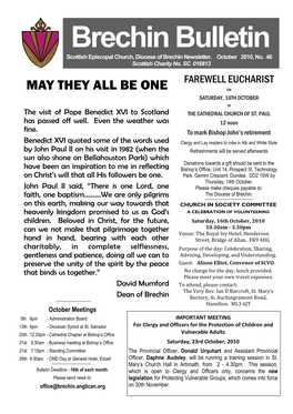 Brechin Bulletin Scottish Episcopal Church, Diocese of Brechin Newsletter