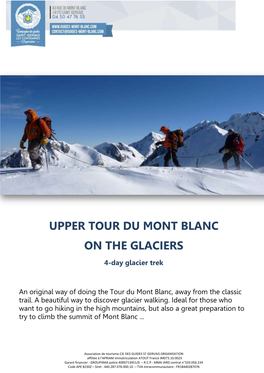 Upper Tour Du Mont Blanc on the Glaciers