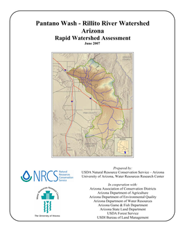 Pantano Wash - Rillito River Watershed Arizona Rapid Watershed Assessment June 2007