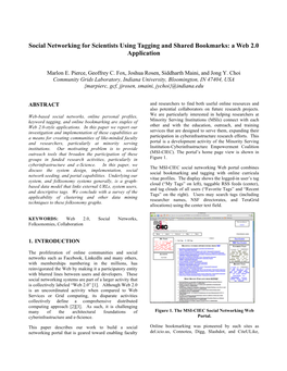 Social Networking for Scientists Using Tagging and Shared Bookmarks: a Web 2.0 Application