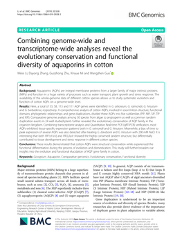 Combining Genome-Wide and Transcriptome-Wide Analyses Reveal