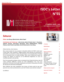 ISDC's Letter N°55