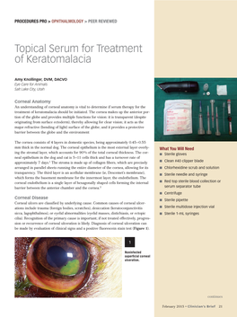 Topical Serum for Treatment of Keratomalacia
