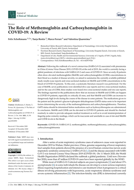 The Role of Methemoglobin and Carboxyhemoglobin in COVID-19: a Review