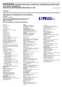 DIRPA Notificação - Fase Nacional - PCT Publicação De Pedidos De Patente E De Certificado De Adição De Invenção