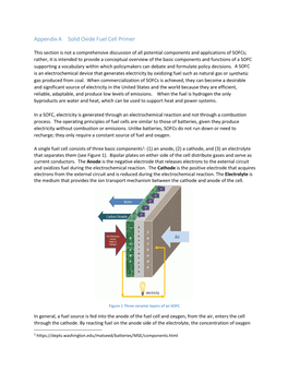 Appendix A: Solid Oxide Fuel Cell Primer