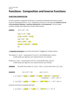 IVC Factsheet Functions Comp Inverse