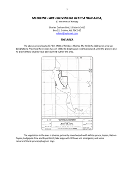 MEDICINE LAKE PROVINCIAL RECREATION AREA, 37 Km NNW of Rimbey