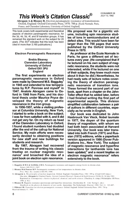 Abragam a & Bleaney B. Electron Paramagnetic Resonance of Transition Ions. Oxford, England: Oxford University Press, 1970. 7