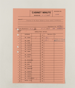 Cabinet Minute