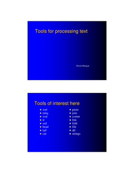 Text Processing Tools