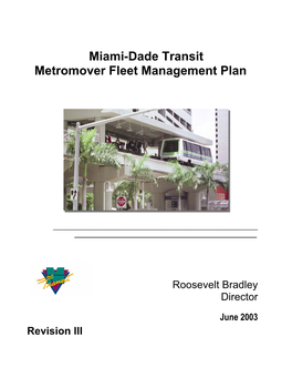 Metromover Fleet Management Plan