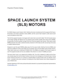 Space Launch System (Sls) Motors