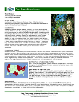 Plant Conservation Alliance®S Alien Plant Working Group