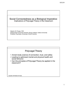 Implications of Polyvagal Theory in the Classroom