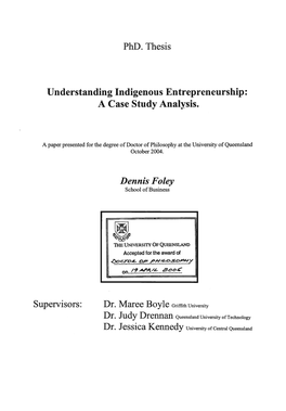 Phd. Thesis Understanding Indigenous