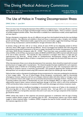 The Use of Heliox in Treating Decompression Illness