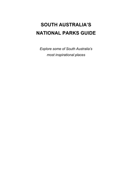 South Australia's National Parks Guide