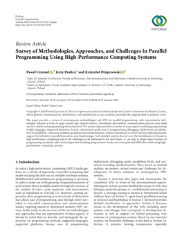 Survey of Methodologies, Approaches, and Challenges in Parallel Programming Using High-Performance Computing Systems
