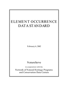 Element Occurrence Data Standard