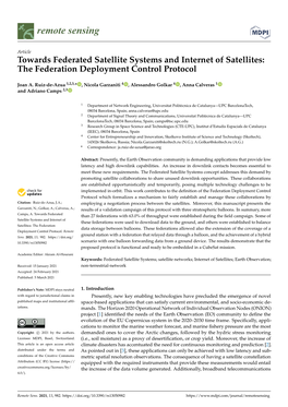 Towards Federated Satellite Systems and Internet of Satellites: the Federation Deployment Control Protocol