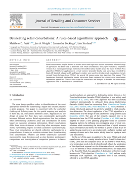 Delineating Retail Conurbations: a Rules-Based Algorithmic Approach