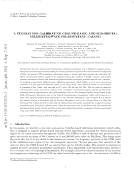 Arxiv:1505.07033V2 [Astro-Ph.IM] 4 Sep 2015