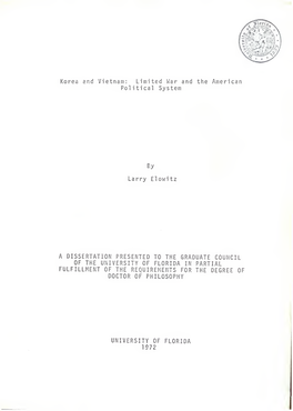 Korea and Vietnam: Limited War and the American Political System