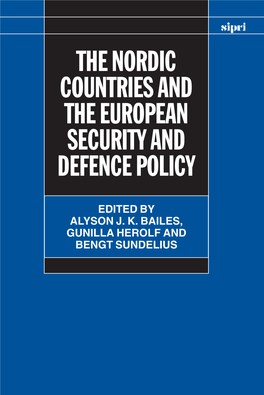 The Nordic Countries and the European Security and Defence Policy