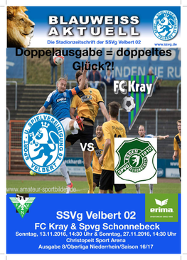 BWA Nr. 8/2016-17 FC Kray-SV Schonnebeck