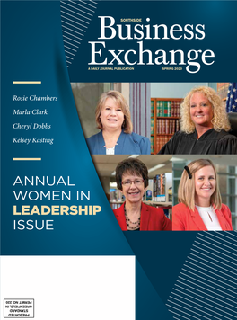 Annual Women in Leadership Issue Annual Women in Leadership