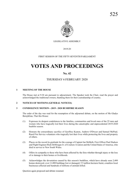 525 Votes and Proceedings