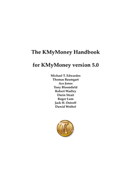 The Kmymoney Handbook
