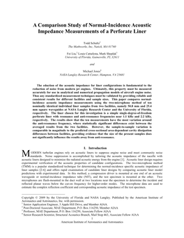 A Comparison Study of Normal-Incidence Acoustic Impedance Measurements of a Perforate Liner