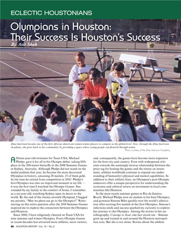 Olympians in Houston: Their Success Is Houston’S Success by Asit Shah