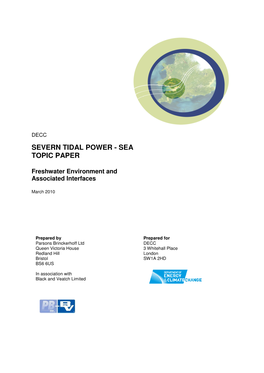 Severn Tidal Power - Sea Topic Paper