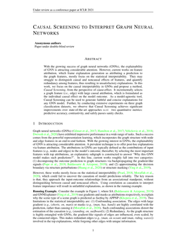 Causal Screening to Interpret Graph Neural