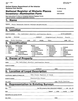 National Register of Historic Places Inventory-Nomination Form 1